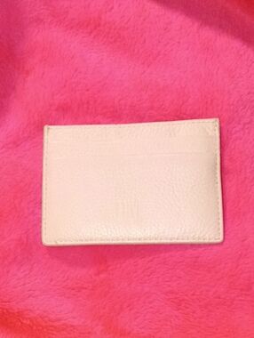 Frye Card Holder In Pale Pink Pebbled Leather